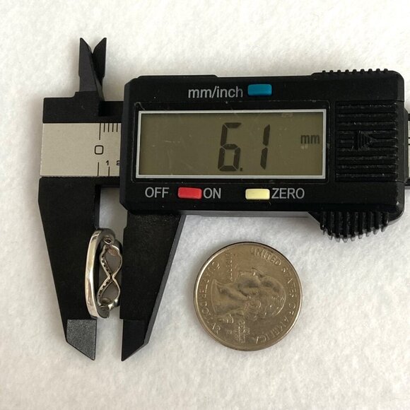 Sterling Silver 925 Dainty Round Diamond Infinity Symbol Band Ring Sz 4.75 - Picture 14 of 16